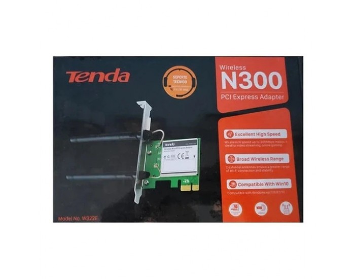 TENDA PCI E X1 TO WIFI CARD (W322E) 300 MBPS